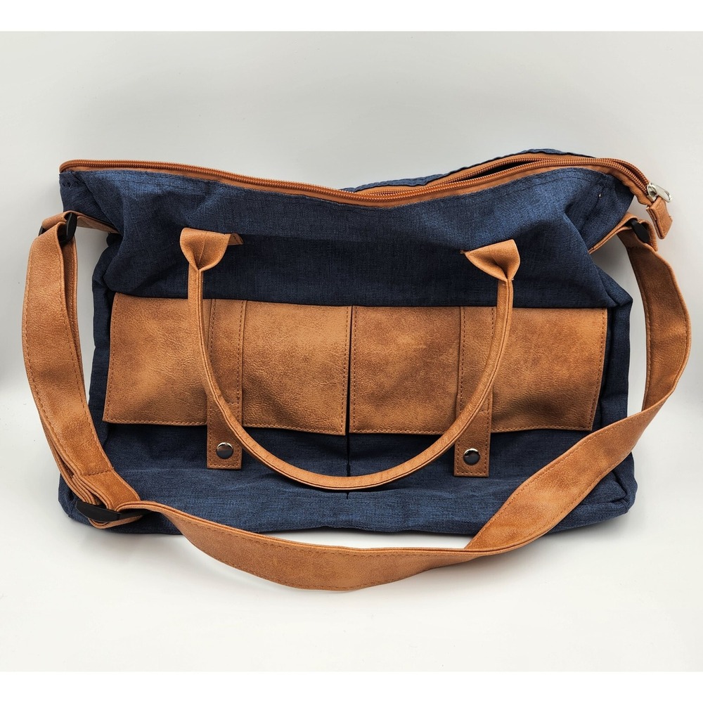Classic‎ Courier Bag AARP Blue Pockets Handles and Adjustable Strap Utility